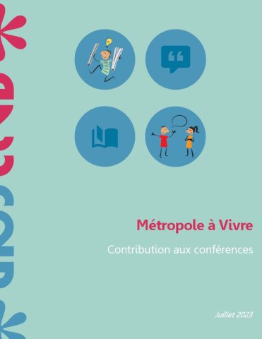 Couverture du livret sur les contributions aux conférences Métropole à vivre du C2D